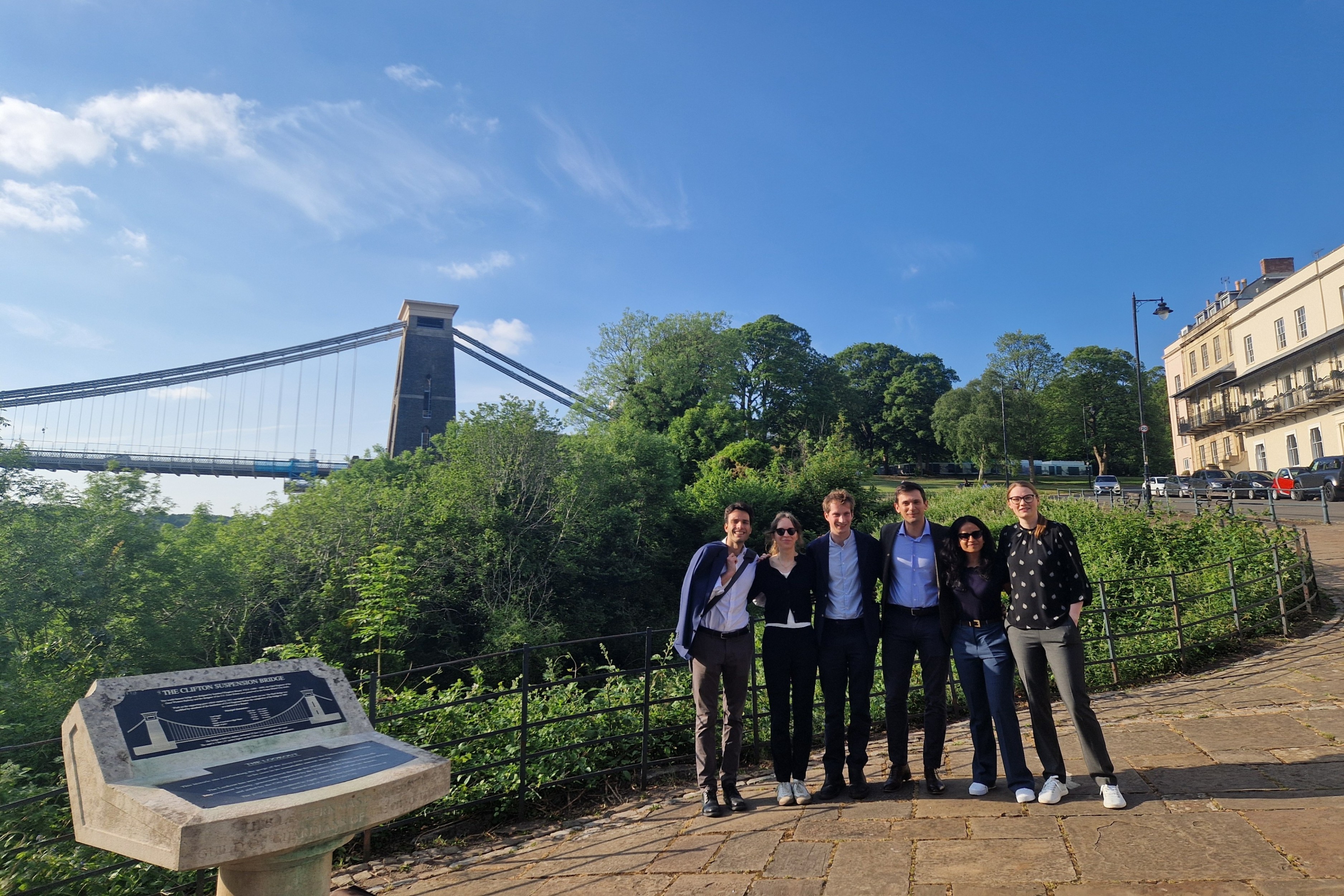 Touring US academics in front of Clifton Suspension Bridge